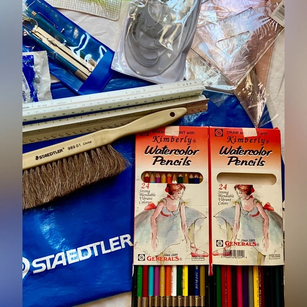 Staedtler Landscape Design Drawing/Tracing College Student Supplies w/Blue Pouch